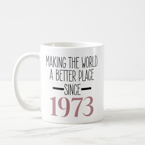1973 Birthday Coffee 50th Birthday for women Coffee Mug