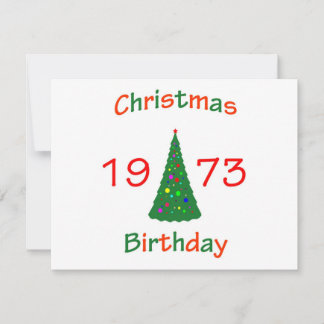 1973 Christmas Birthday Holiday Card