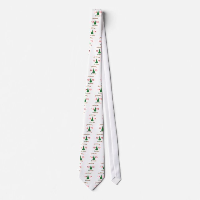 1973 Christmas Birthday Neck Tie (Front)