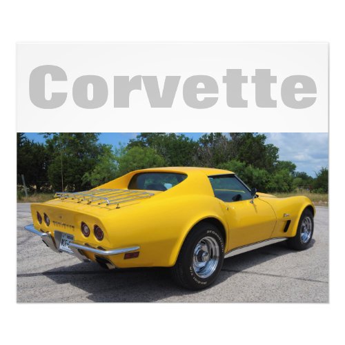 1973 Corvette Stingray Designer Photo Print 1973 Corvette Stingray Designer Photo Print
