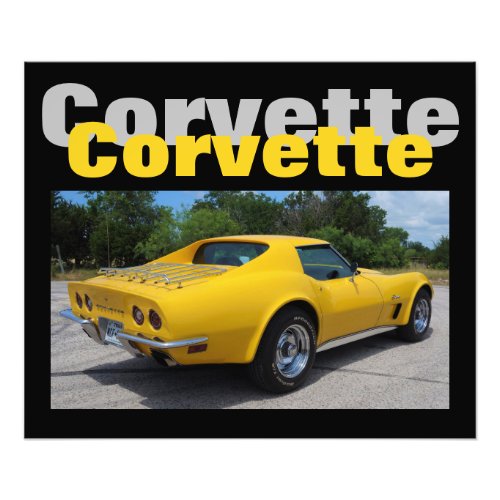 1973 Corvette Stingray Designer Photo Print
