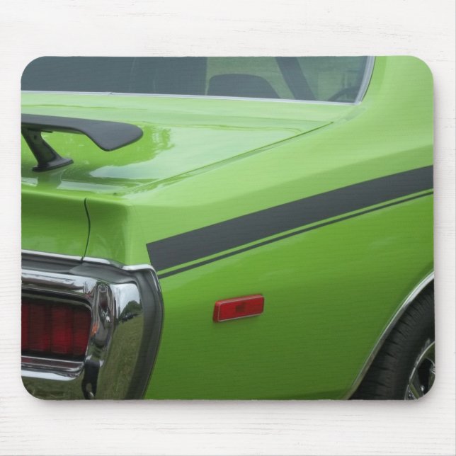 1973 Green Dodge Charger SE Brougham rear quarter Mouse Pad (Front)