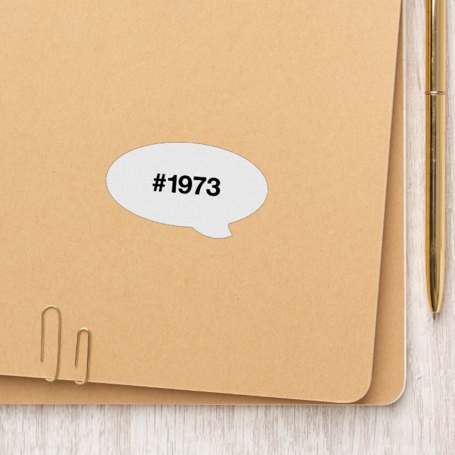 1973 Hashtag 53rd birthday 53 years Patch (On Folder)