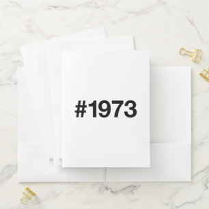 1973 Hashtag 53rd birthday 53 years Pocket Folder