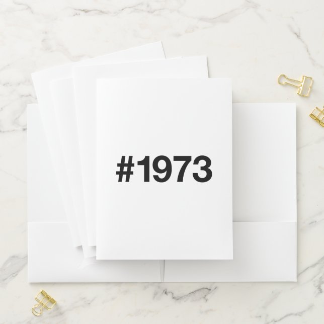 1973 Hashtag 53rd birthday 53 years Pocket Folder (In Situ)