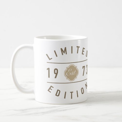 1973 Limited Edition 50th Birthday Coffee Mug