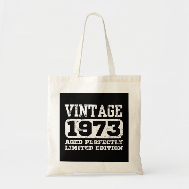1973 Limited Edition 52nd Birthday Tote Bag (Front)