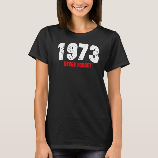 1973 Never Forget Feminist Pro Choice Abortion Rig T-Shirt (Front)
