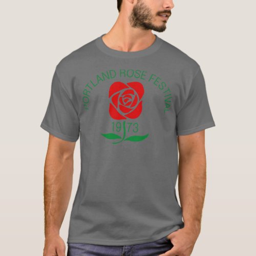 1973 Portland Rose Festival Vintage Button T_Shirt