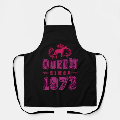 1973 Queen Unicorn Apron