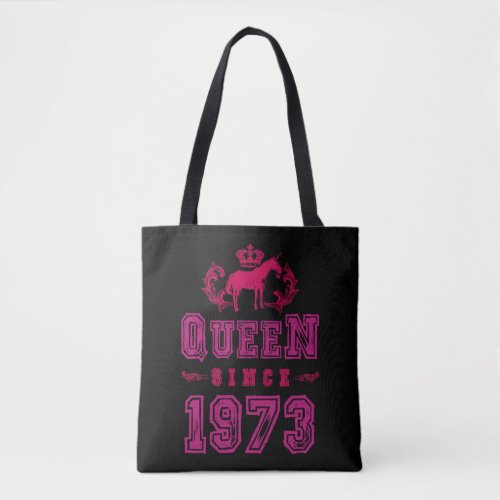 1973 Queen Unicorn Tote Bag