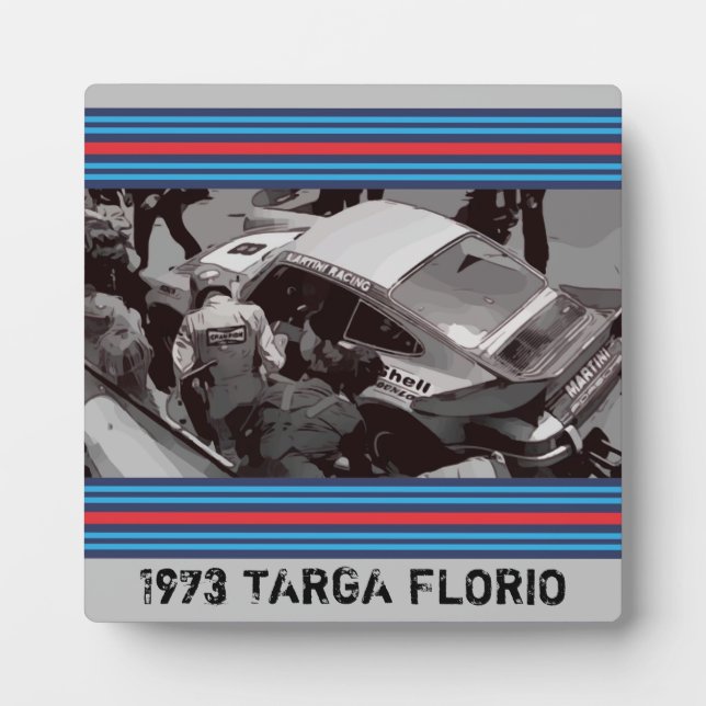 1973 RACING Tabletop Plaque with Easel (Front)