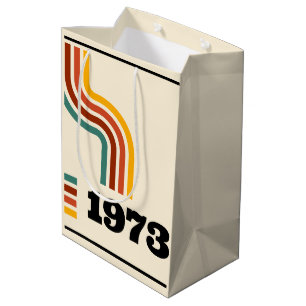 1973 Retro Vintage Poster Birthday or Reunion Medium Gift Bag