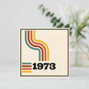 1973 Retro Vintage Poster Birthday or Reunion Thank You Card