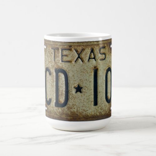 1973 Texas License Plate Mug