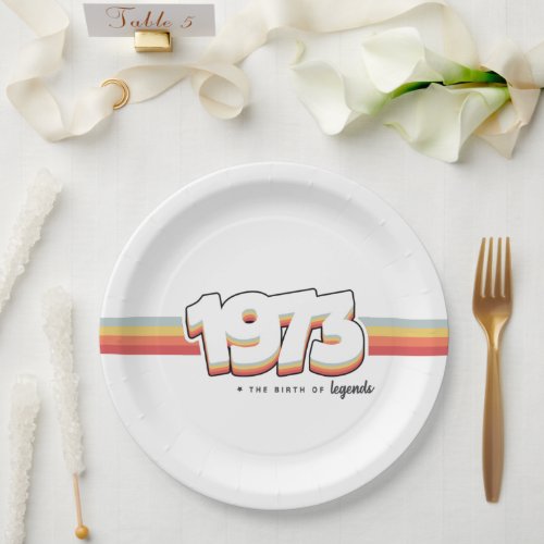 1973 The birth of legends Paper Plates