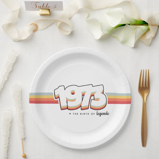 1973 The birth of legends Paper Plates (Wedding)