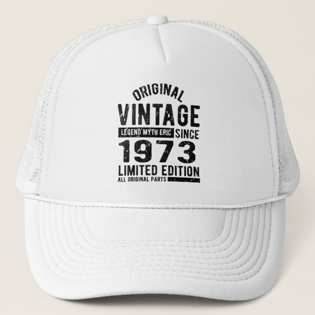 1973 Vintage Birthday Trucker Hat (Front)