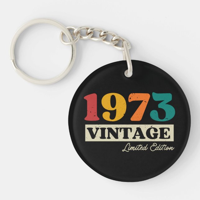 1973 Vintage Limited Edition 51st Birthday Keychain (Front)