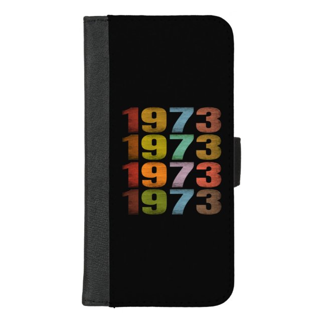 1973 VINTAGE RETRO GIFT iPhone WALLET CASE (Front)