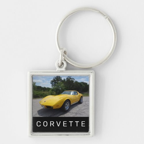 1973 Yellow Corvette Classic Style Keychain