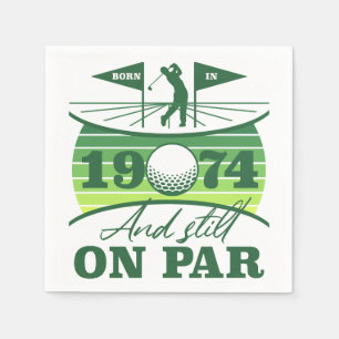 1974 50th Birthday Golf Humor Napkins