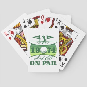 1974 50th Birthday Golf Humor Poker Cards