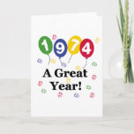 1974 A Great Year Birthday Card at Zazzle