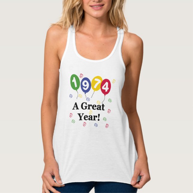 1974 A Great Year Birthday Tank Top (Front)