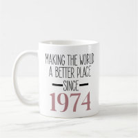 1974 Birthday 50th Years Old Gifts Women Mug