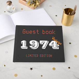 1974 Birthday Guest Book – Vintage Year Guestbook