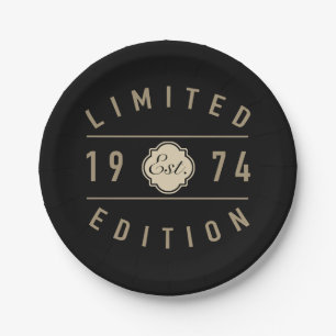 1974 Limited Edition 50th Birthday Paper Plates