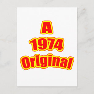 1974 Original Red Postcard