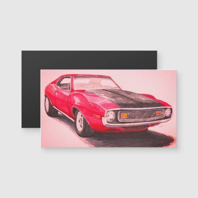 1974 Red Javelin Magnet (Front/Back)