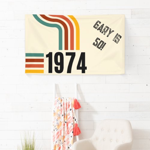 1974 Retro Vintage Poster 50th Birthday Banner