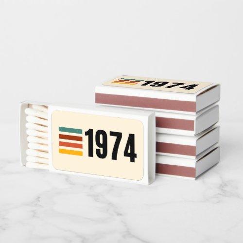 1974 Retro Vintage Poster 50th Birthday Matchboxes