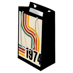 1974 Retro Vintage Poster 50th Birthday Small Gift Bag