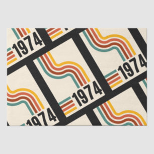 1974 Retro Vintage Poster 50th Birthday Tissue Paper