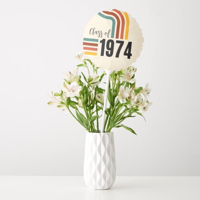 1974 Retro Vintage Poster Class of Reunion  Balloon (Vase)