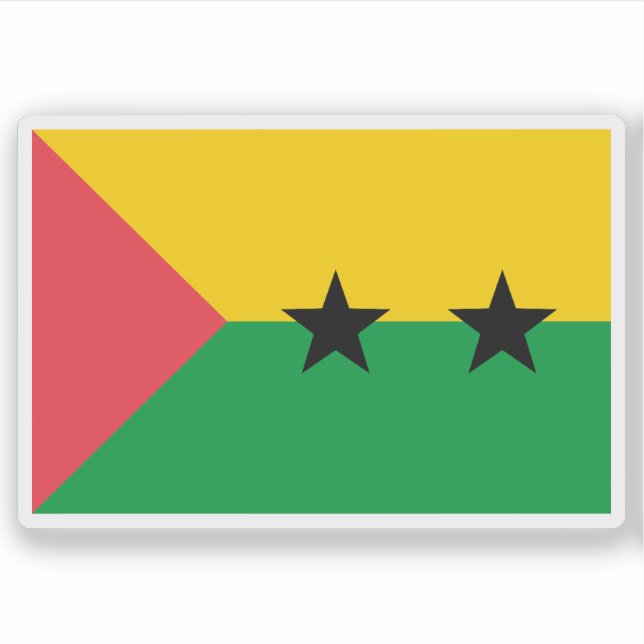 1974 São Tomé and Príncipe flag proposal #3 Sticker (Front)