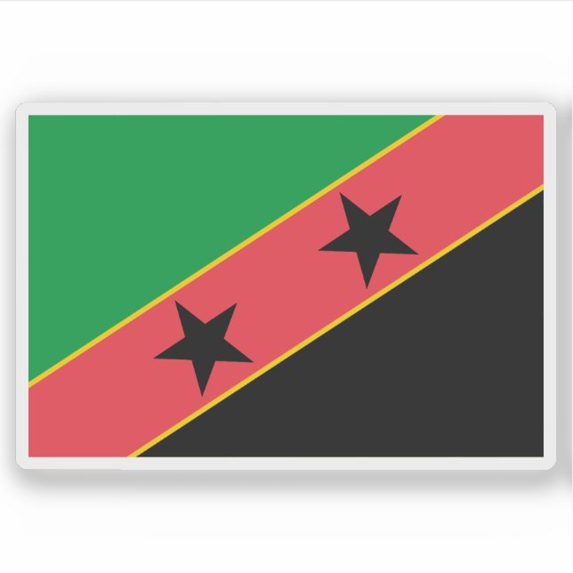 1974 São Tomé and Príncipe flag proposal #8 Sticker (Front)
