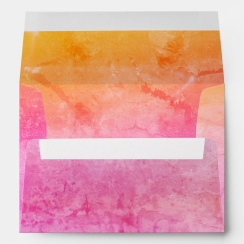 1974 Style Spectrum of Purple Pink  Orange ZEA Envelope