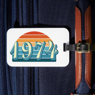 1974 Vintage 52nd Birthday Luggage Tag – Retro