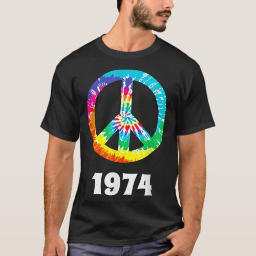 1974 Year Class Reunion Anniversary Hippie Peace S T_Shirt