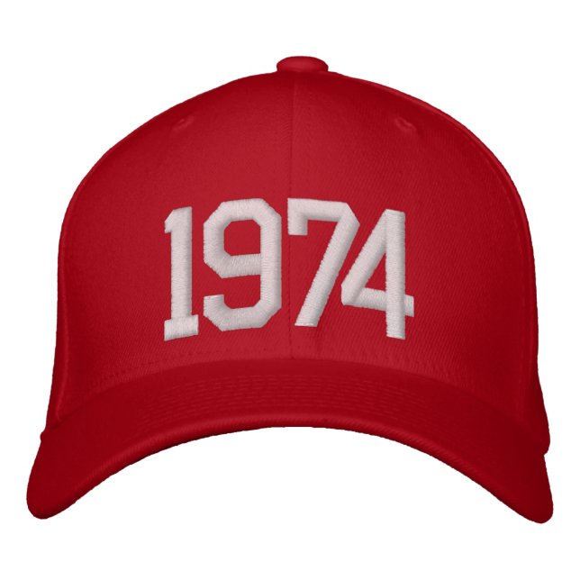 1974 Year Embroidered Baseball Hat (Front)