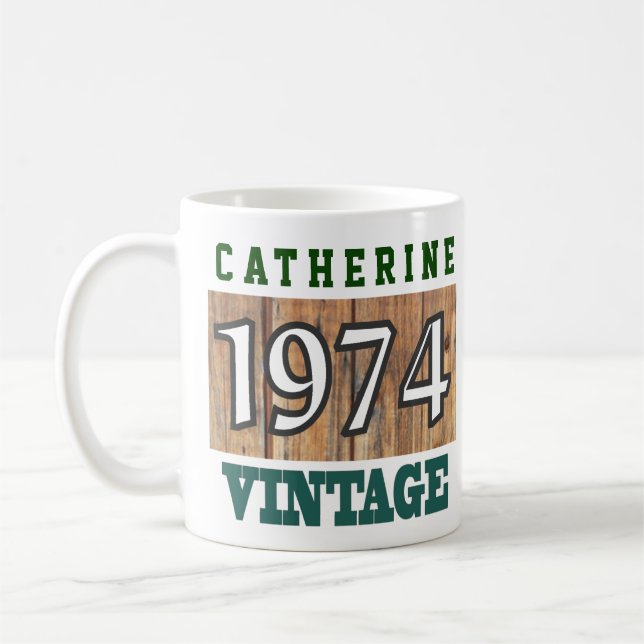 1974 Year of Birth - Birthday Celebration Coffee Mug (Left)