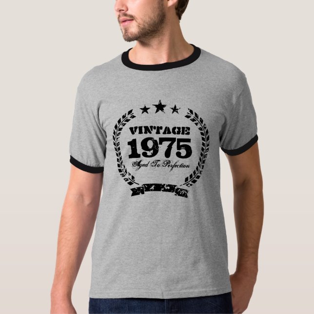 1975 Aged to perfection vintage wreath t shirt (Front)