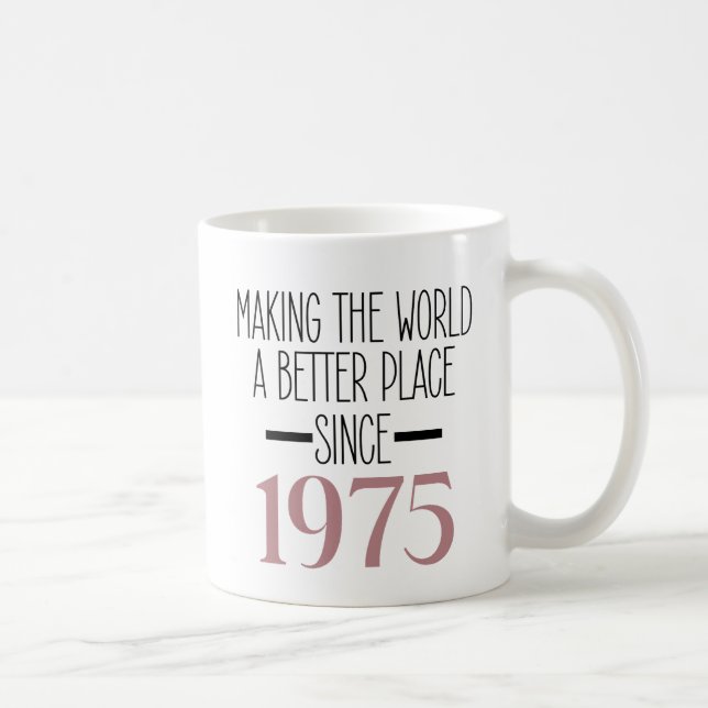 1975 Birthday 50th Years Old Gifts Women Coffee Mug (Right)