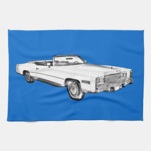1975 Cadillac Eldorado Convertible Illustration Towel
