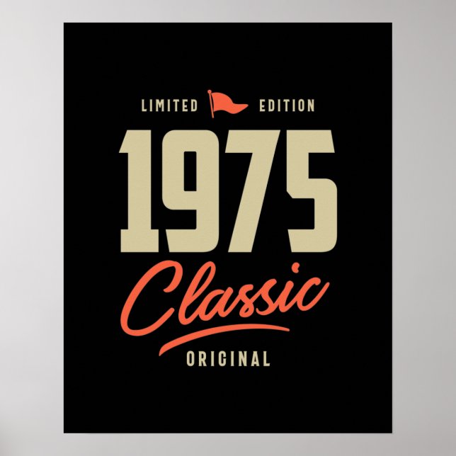 1975 Classic Birthday Gift Poster (Front)